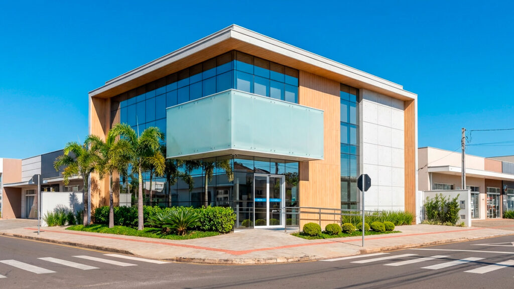 Fachada moderna da Clínica Tratis em Indaiatuba, onde o Dr. Artur Costa atende seus pacientes